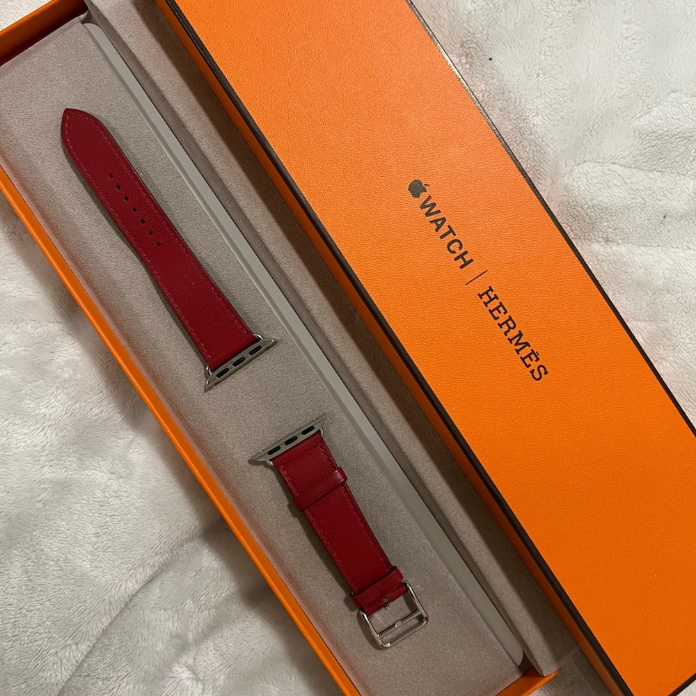 Apple Hermes Watch Band - Red and Yellow